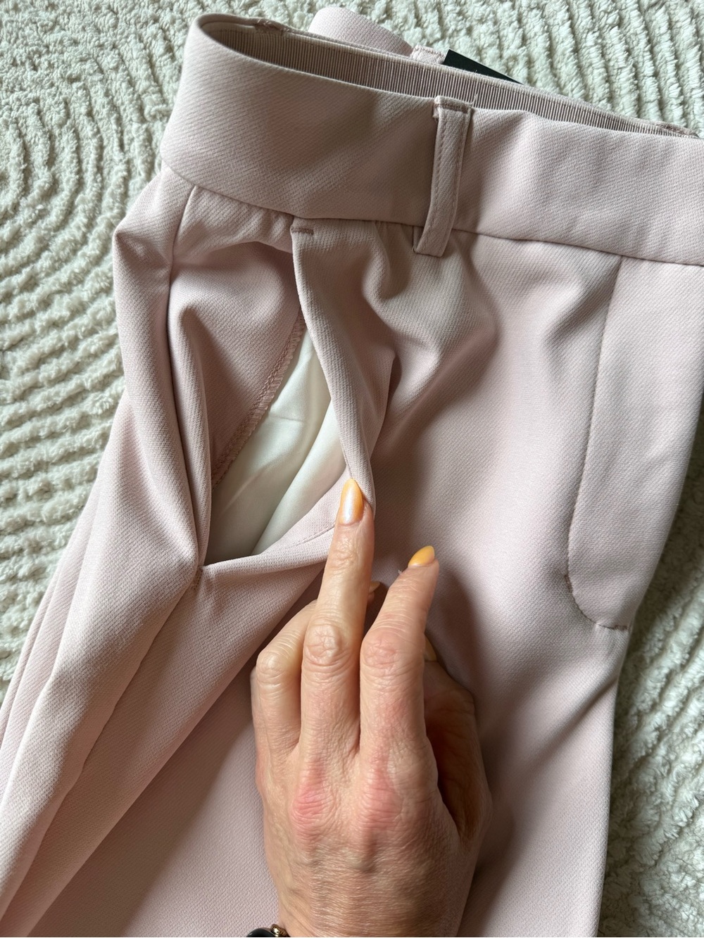 Express Straight Ankle High Rise Dress Pants in Light Pink - Size: Small NWT - Picture 12 of 14